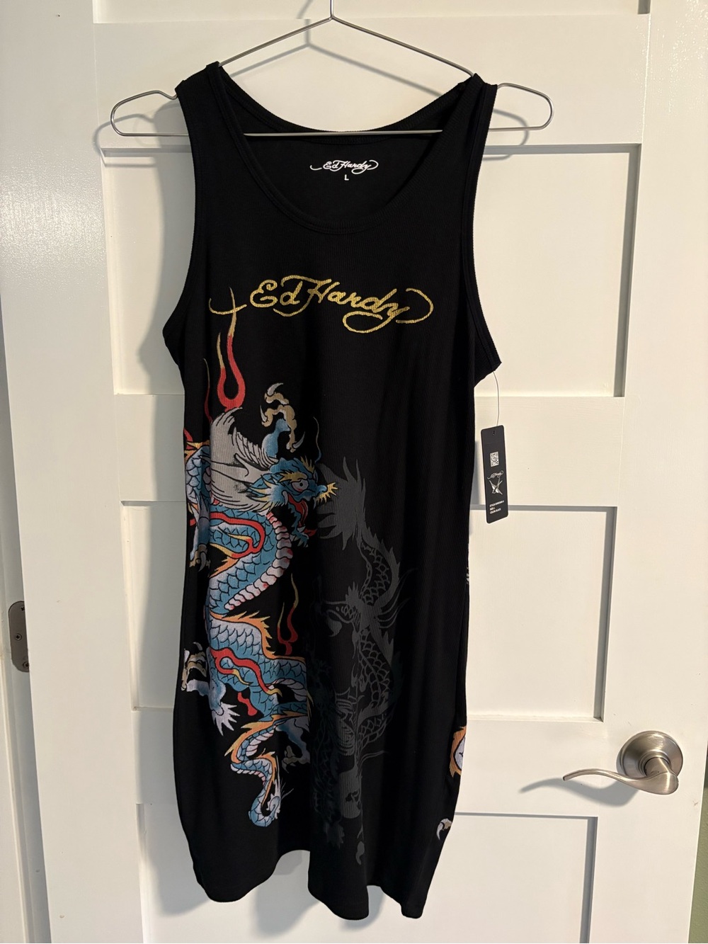 Ed Hardy y2k midi tank top dress
